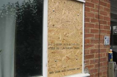 Bungay Locksmith Burglary Boarded Up Window